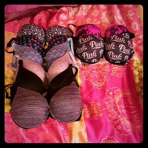 Victoria Secret Pink everywhere push up bras