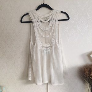 Crochet back vest