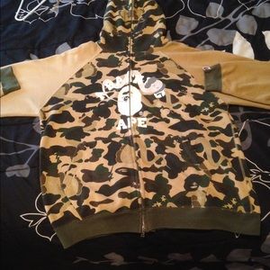 A Bathing Ape x Kaws full zip hoodie size Large