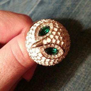 Owl gold costume ring