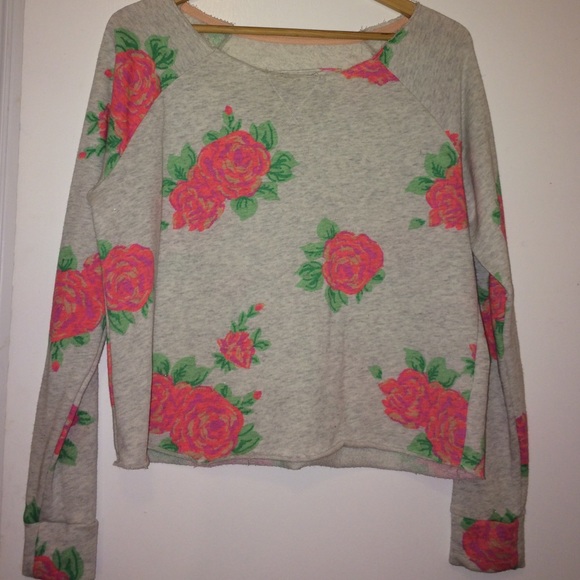 Rose print sweater