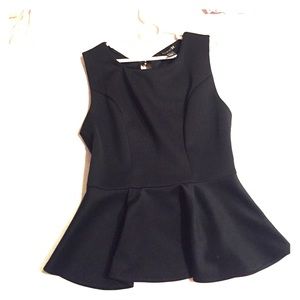 LAST CHANCE: Forever 21 black peplum top
