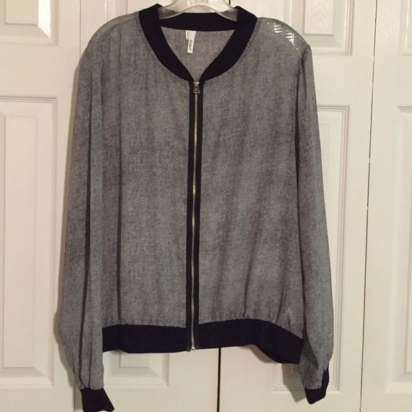 Studio Y Sheer Zip Blouse