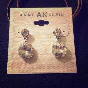 Silver diamond earrings