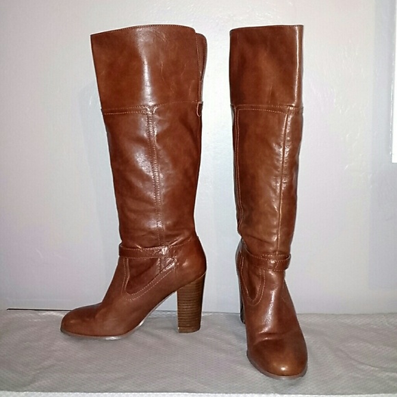Audrey Brooke Brown Leather Boots