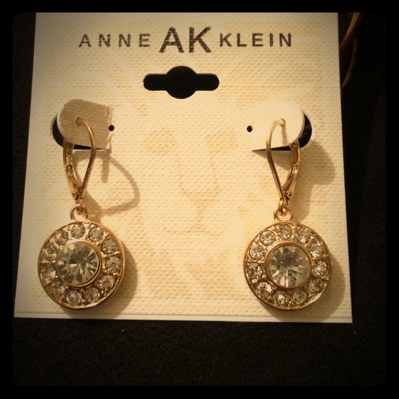 Gold and diamond drop earrings