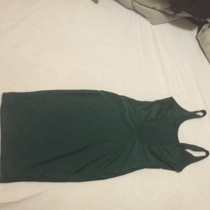 Dark green body con dress