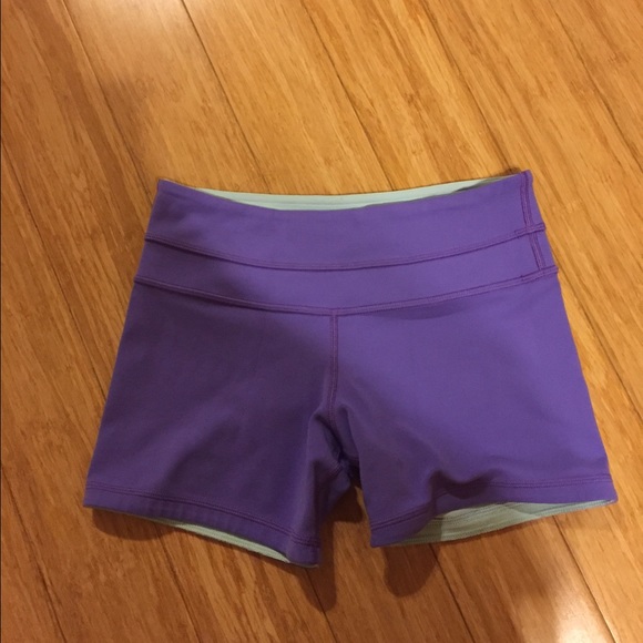 Purple and mint reversible lululemon shorts