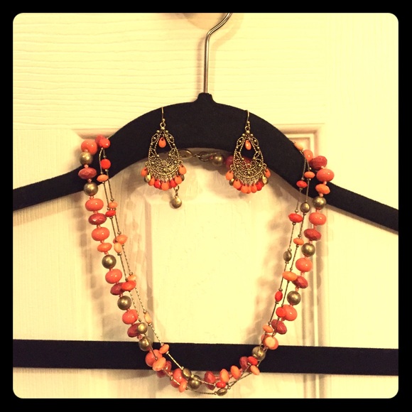 LC necklace and earrings