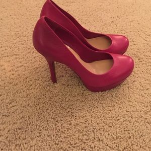 Pink Leather Heels
