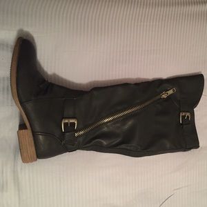 Below the knee black boots