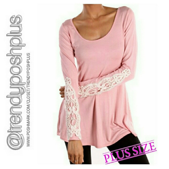 Beautiful Long Sleeve Pink Tunic - Picture 2 of 2