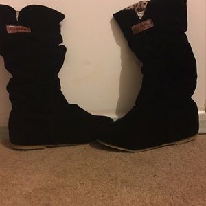 nEw jeans scrunchie boots black size 7.5