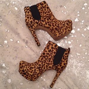Vince Camuto Leopard Platform Ankle Boot