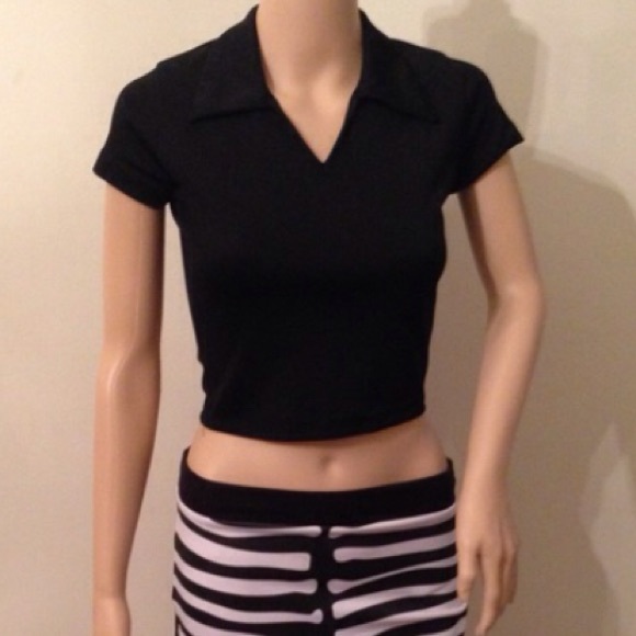 ⭐️Sexy short top with collar!⭐️ - Picture 2 of 2