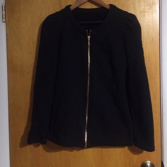 Black military style winter coat