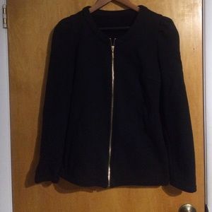Black military style winter coat