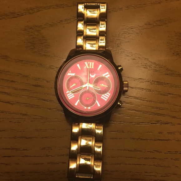 Guess Accessories - Deal of the day!  Guess watch with dark pink face.