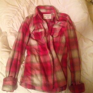Pink Button-Up Flannel