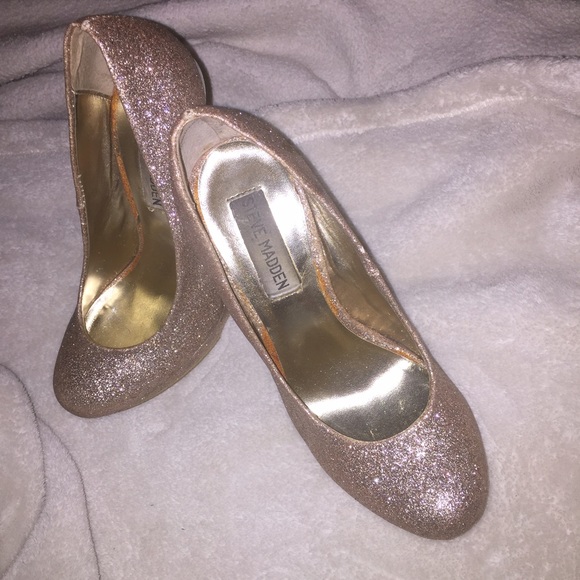 Gold glitter Steve Madden heels