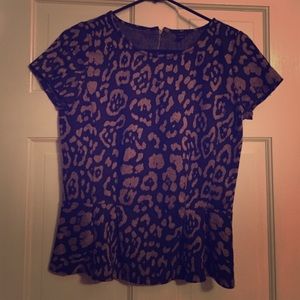 Ann Taylor leopard peplum top
