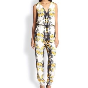 Rebecca Minkoff Black & Yellow Print Jumpsuit