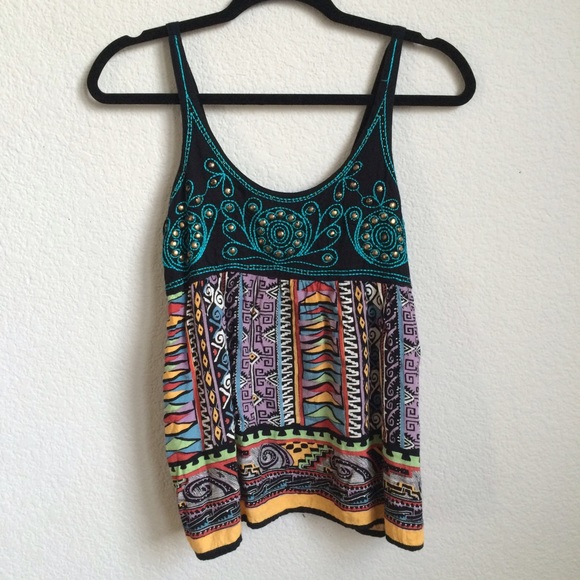 🌿 Boho / Bohemian Embroidered Top 🌿 - Picture 2 of 3