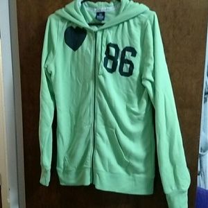 Light green zip up hoodie from Victoria's Secret