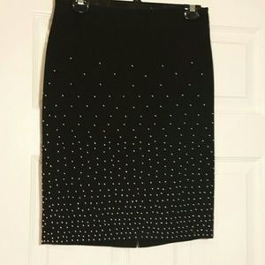Black Silver Studded Skirt