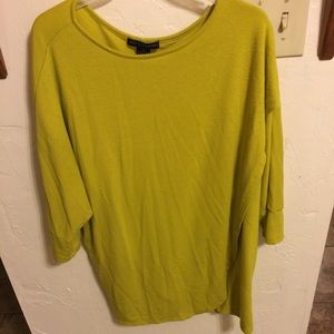 Lime fold over shirt