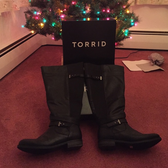 Brand new Tall black boots WIDE