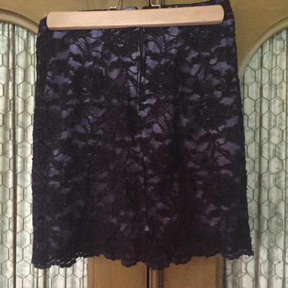 Purple Black Lace Skirt - Picture 3 of 4