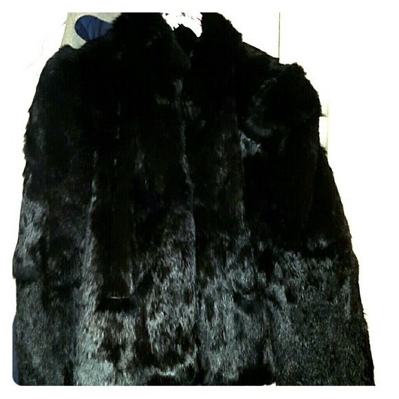 100% rabbit fur coat
