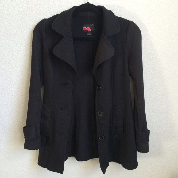 🌿 Black Button-Up Peacoat 🌿 - Picture 2 of 3