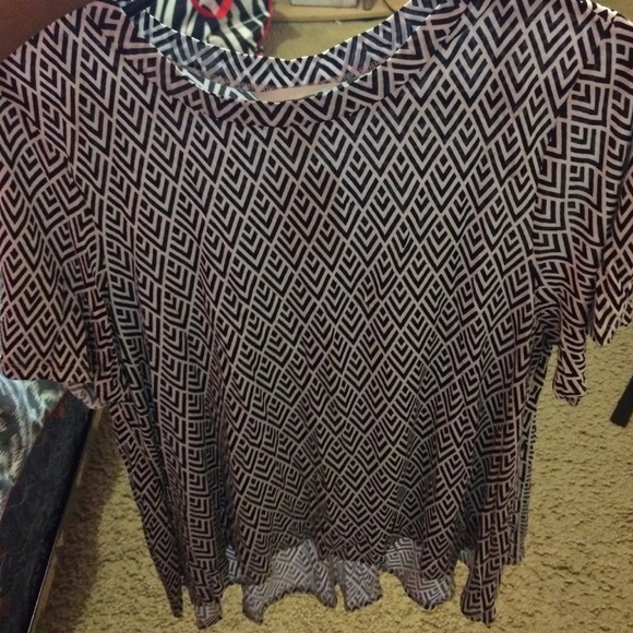 Black and white blouse