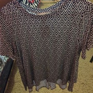 Black and white blouse