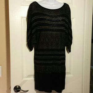 WHBM Sweater with Silver Metallic Highlighters