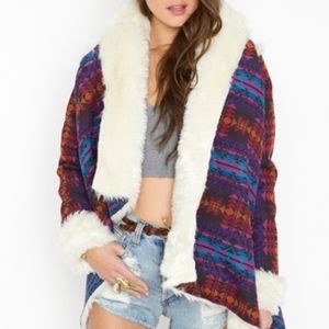 Unif chelsea coat shearling coat