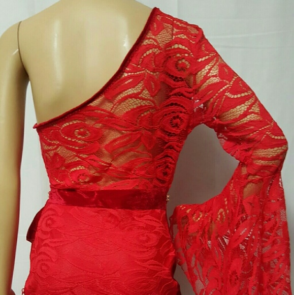 Sexy fashion lace red dress new size S-M available - Picture 3 of 3