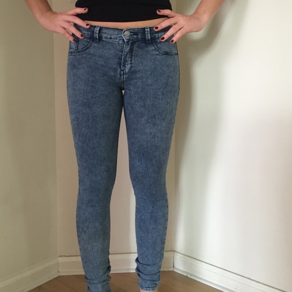 acid washed jeggings