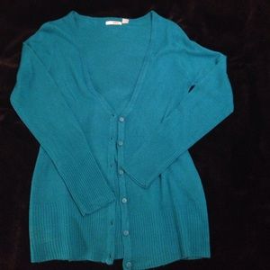 Blue cardigan