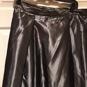 Silver lamay full-length lined ball-skirt