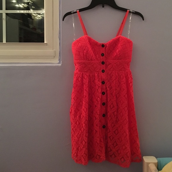 Trixxi Coral Lace Sundress