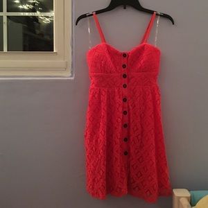 Trixxi Coral Lace Sundress