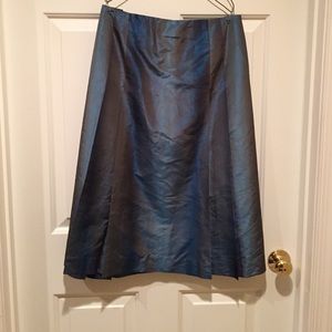 100% silk blue copper lamay full skirt