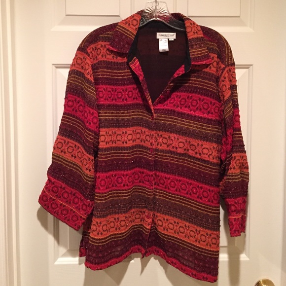 Coldwater Creek Tops - Beaded ¾ length sleeve top