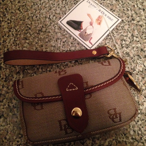 Dooney & Bourke Signature Flap Wristlet