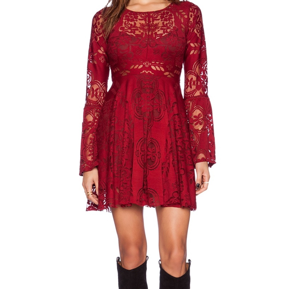 FREE PEOPLE BEAUTIFUL LACE DRESS - Picture 3 of 4