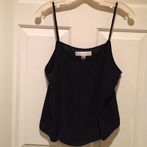 Black silk camisole with beaded straps