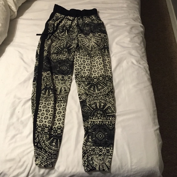 Black and White Aztec Joggers